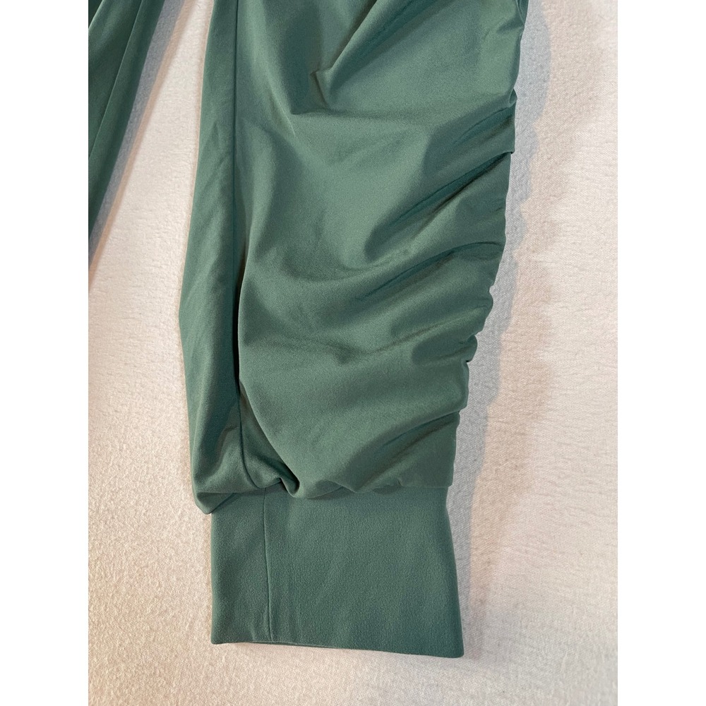 Athleta Attitude Lined Pants Green Ruched Jogger Trousers Size S - Picture 13 of 15